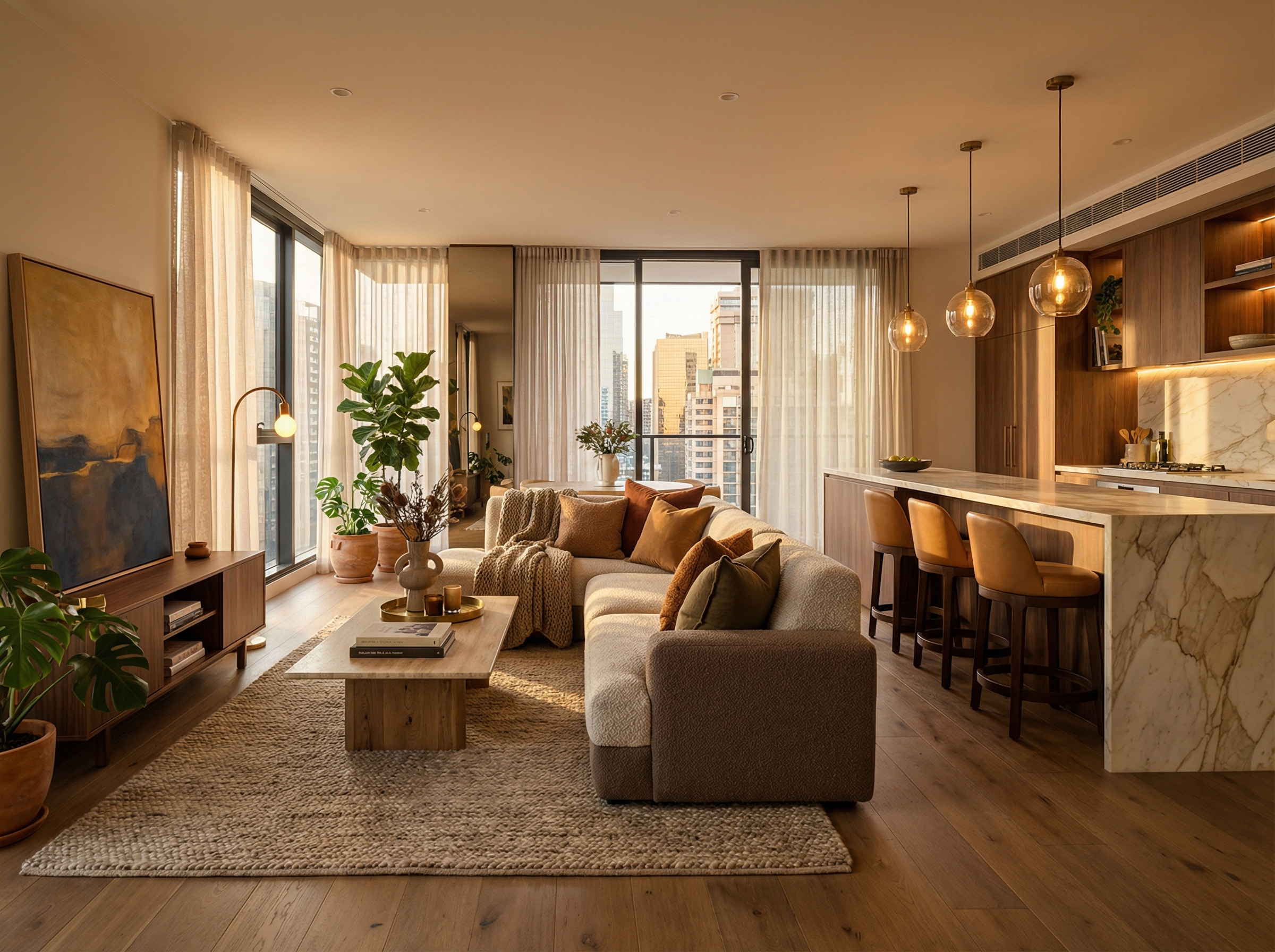 AI rendered photorealistic interior